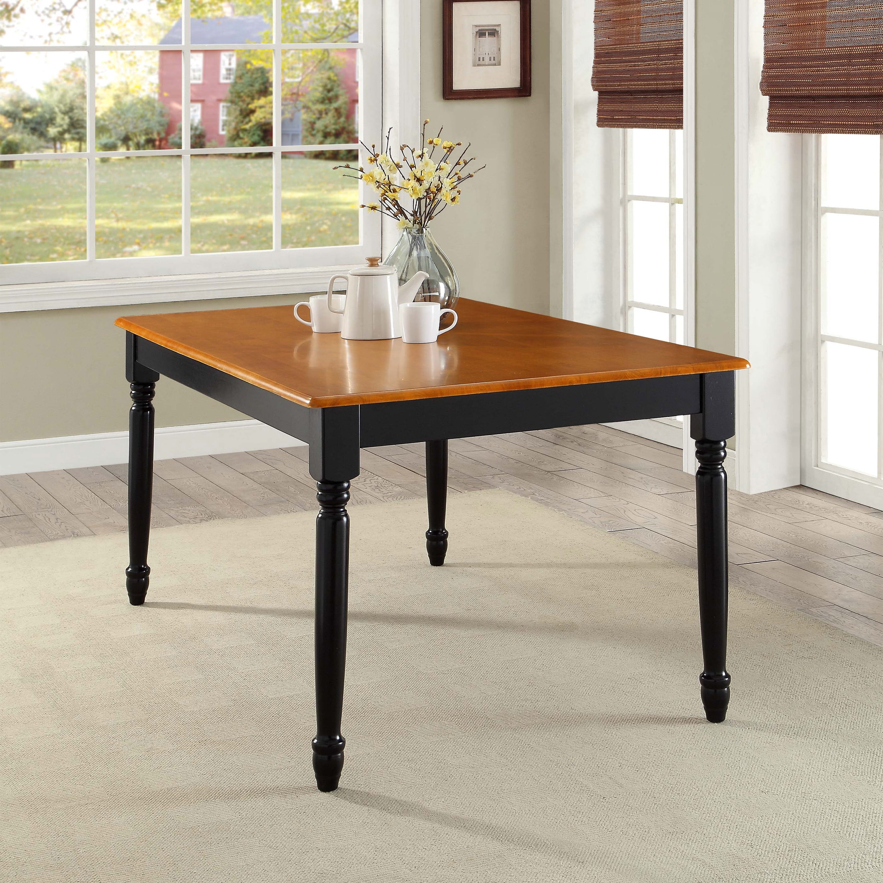 Autumn Lane Farmhouse Dining Table, Black/Oak
