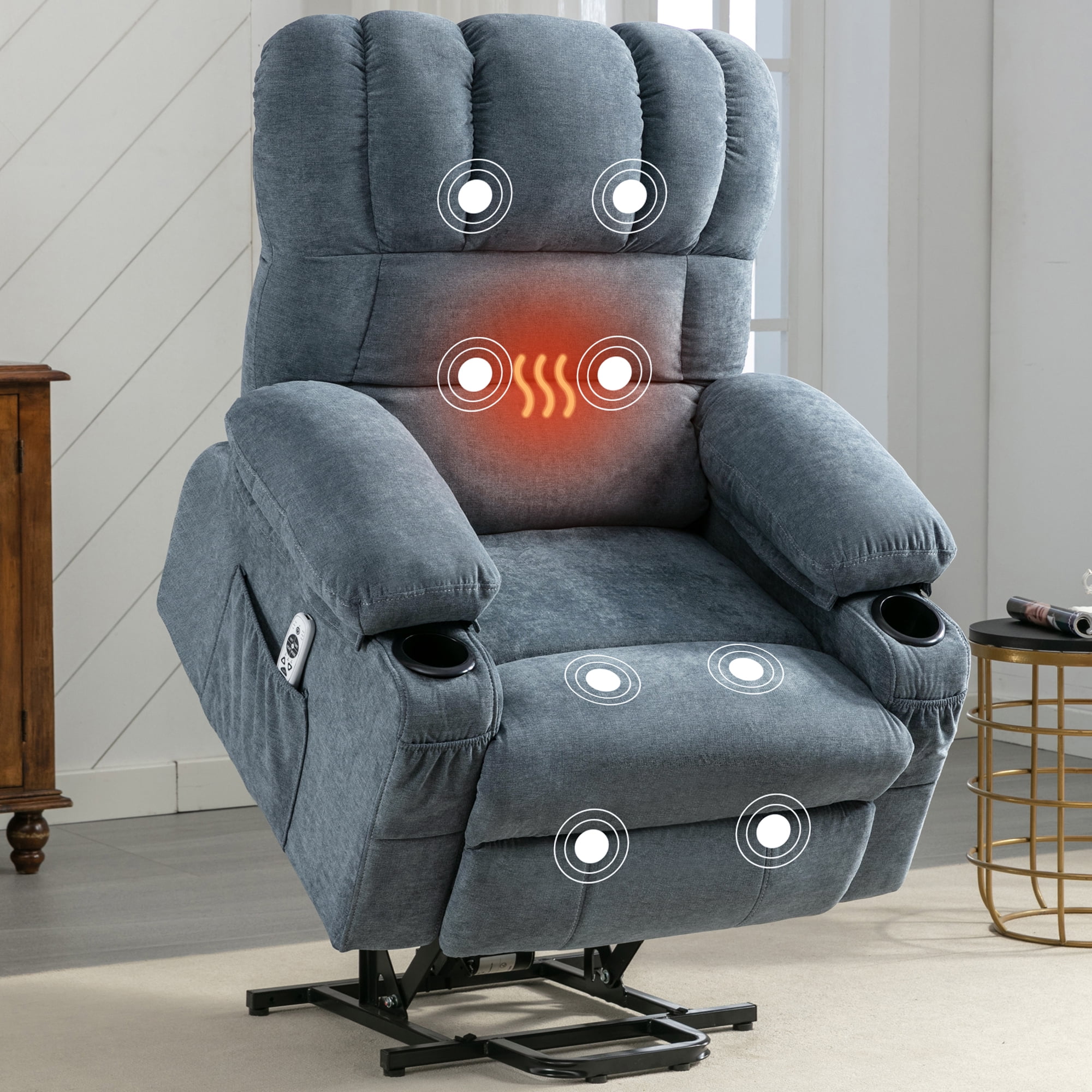 Heavy Duty Manual Recliner Sofa - Beige