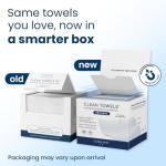 Clean Skin Club XL Biobased Face Towels, 50 Ct