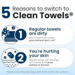 Clean Skin Club XL Biobased Face Towels, 50 Ct