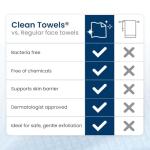 Clean Skin Club XL Biobased Face Towels, 50 Ct