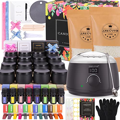 DIY Soy Candle Making Kit with Melting Pot