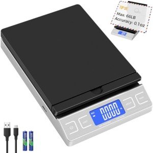 Digital Postal Scale with Envelope Holder, 66lb