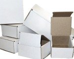100 White Corrugated Packing Boxes 6x4x3 inches