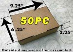 9x6x3 Tapeless Cardboard Packing Boxes – 50 Pack
