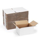 40 Pack Small White Corrugated Shipping Boxes