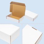 25 Pack White Cardboard Mailer Boxes 7x5x2
