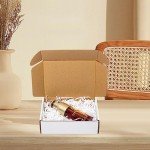 25 Pack White Cardboard Mailer Boxes 7x5x2