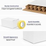 40 Pack Small White Corrugated Shipping Boxes