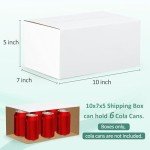 Eupako 10x7x5 Small White Corrugated Boxes - 30 Pack