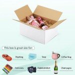 Eupako 10x7x5 Small White Corrugated Boxes - 30 Pack