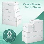Eupako 10x7x5 Small White Corrugated Boxes - 30 Pack