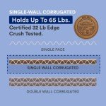 18"x12"x6" Corrugated Cardboard Boxes, 25-Pack