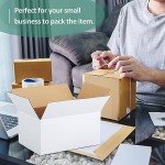 Eupako 10x7x5 Small White Corrugated Boxes - 30 Pack