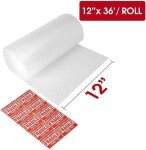 Perforated Bubble Wrap Roll - 12" x 36' (2 Pack)