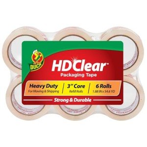 Heavy Duty Clear Packing Tape - 6 Rolls