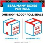Scotch Heavy Duty Packing Tape, 3 Rolls with Dispensers
