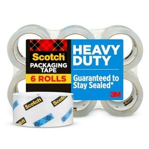 Heavy Duty Clear Packing Tape, 6 Rolls