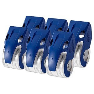 Heavy Duty Packaging Tape with Dispenser, 6 Count