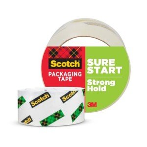 Scotch Sure Start Packing Tape, Clear, 1 Roll