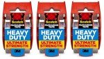 Scotch Heavy Duty Packaging Tape - 3 Rolls