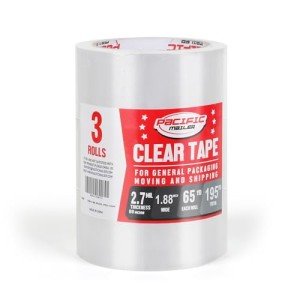 Heavy Duty Clear Packing Tape - 3 Rolls