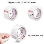 Heavy Duty Clear Packing Tape - 3 Rolls