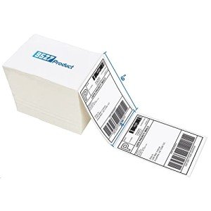4 x 6 Direct Thermal White Perforated Labels