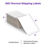 Rollo Thermal Labels - 500 Pack, 4x6 Size