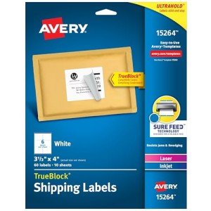 Avery Printable Labels with Sure Feed Technology