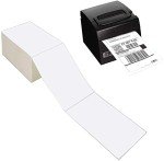 4 x 6 Direct Thermal White Perforated Labels