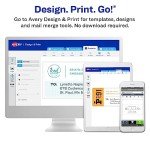 Avery 3-1/3" x 4" Printable Mailing Labels, 60 Pack