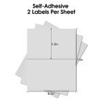 Self-Adhesive Printable Half Sheet Labels - 200 Labels