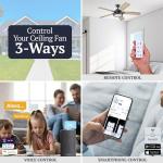 Smart Ceiling Fan with Remote Control, 52