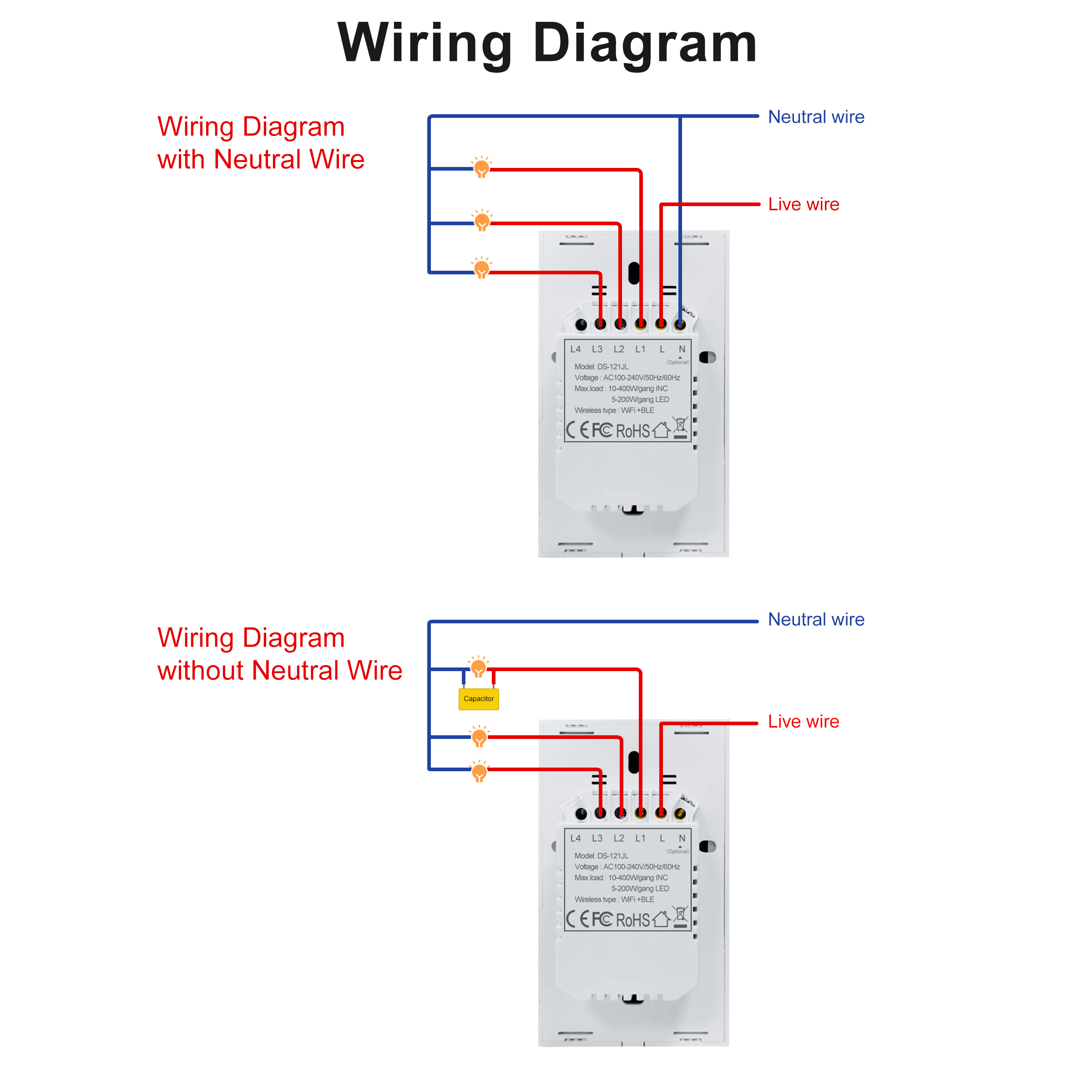 Wifi Smart Touch Switch for Smart Homes