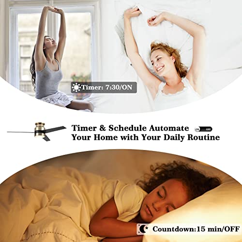 Smart Ceiling Fan with Light for Home Automation