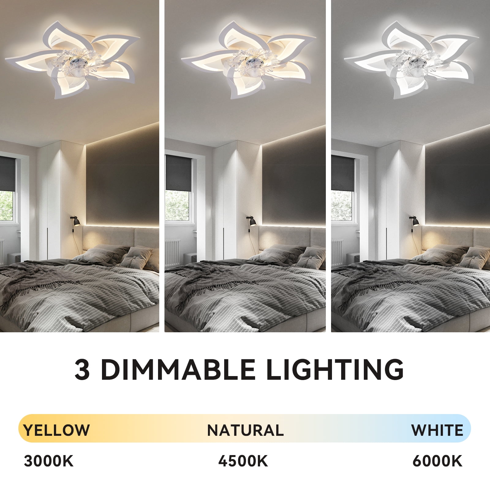 Smart Ceiling Fan with Lights and Remote