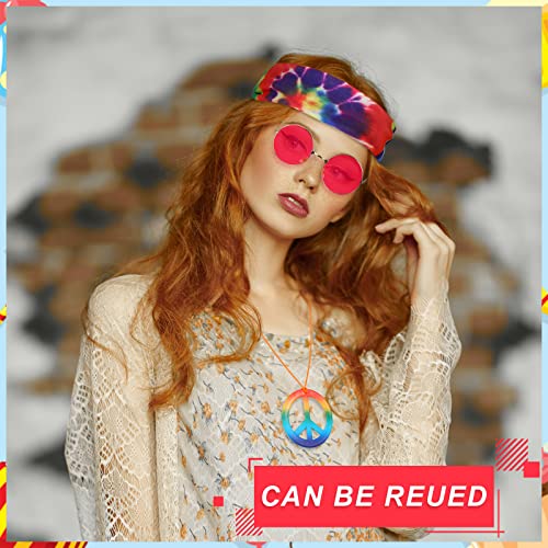 Hippie Costume Set with Necklaces & Sunglasses