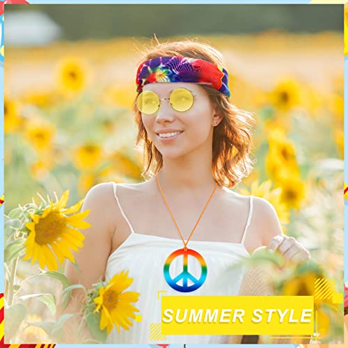 Hippie Costume Set with Necklaces & Sunglasses