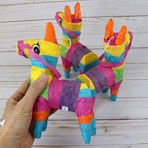 6 Pack Mini Donkey Pinata for Parties