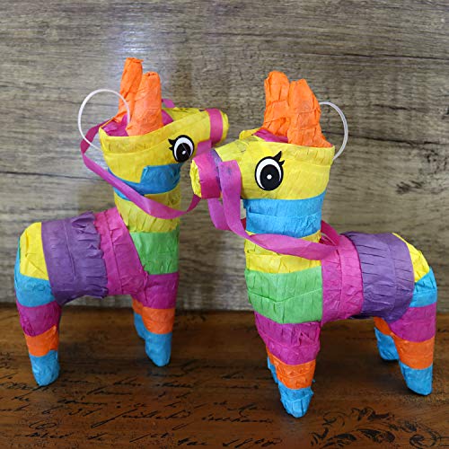 6 Pack Mini Donkey Pinata for Parties