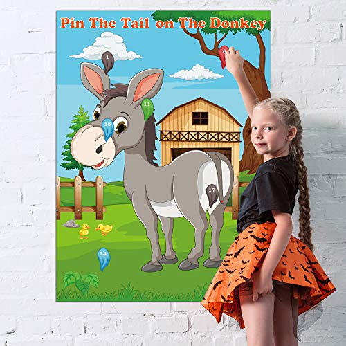 FEPITO Pin The Tail On The Donkey Game