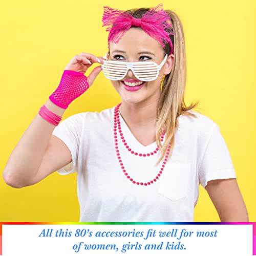 80s Costume Accessories Set for Neon Party Fun