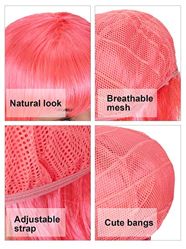 Multicolored Short Bob Wigs for Women and Girls