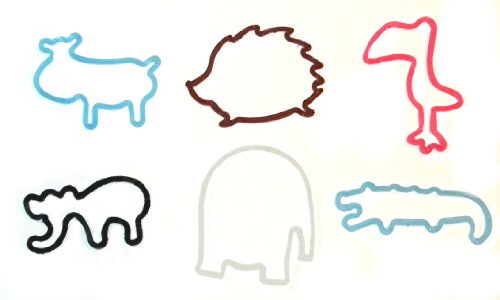12 Animal-shaped Silly Zany Rubber Bands