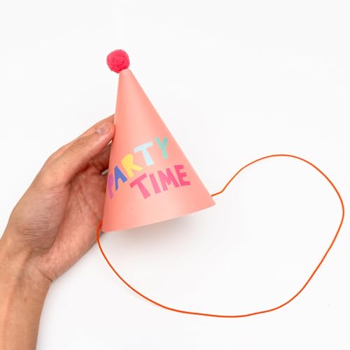 15 Rainbow Cone Hats Kids Craft Party Supplies