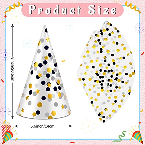 Assorted Paper Birthday Party Hats Set, 20-Piece, 9 Designs