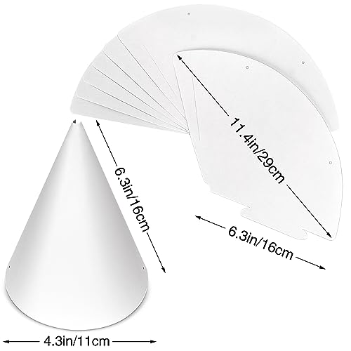 40 White Party Hats for Kids and Adults