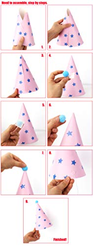 Beurio 12 PCS Birthday Party Cone Hats