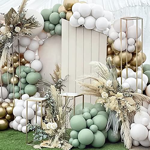 65Pcs Sage Green Gold Confetti Balloons Kit for Parties